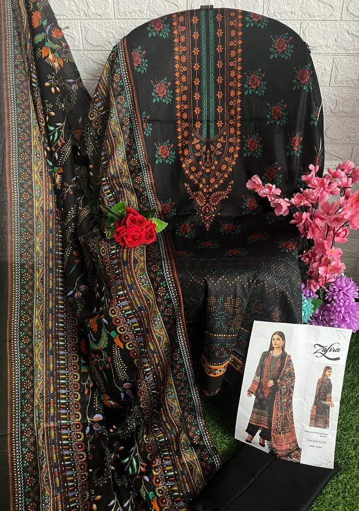 Zafira Vol 3 By Hala Lawn Cotton Pakistani Suit Catalog
